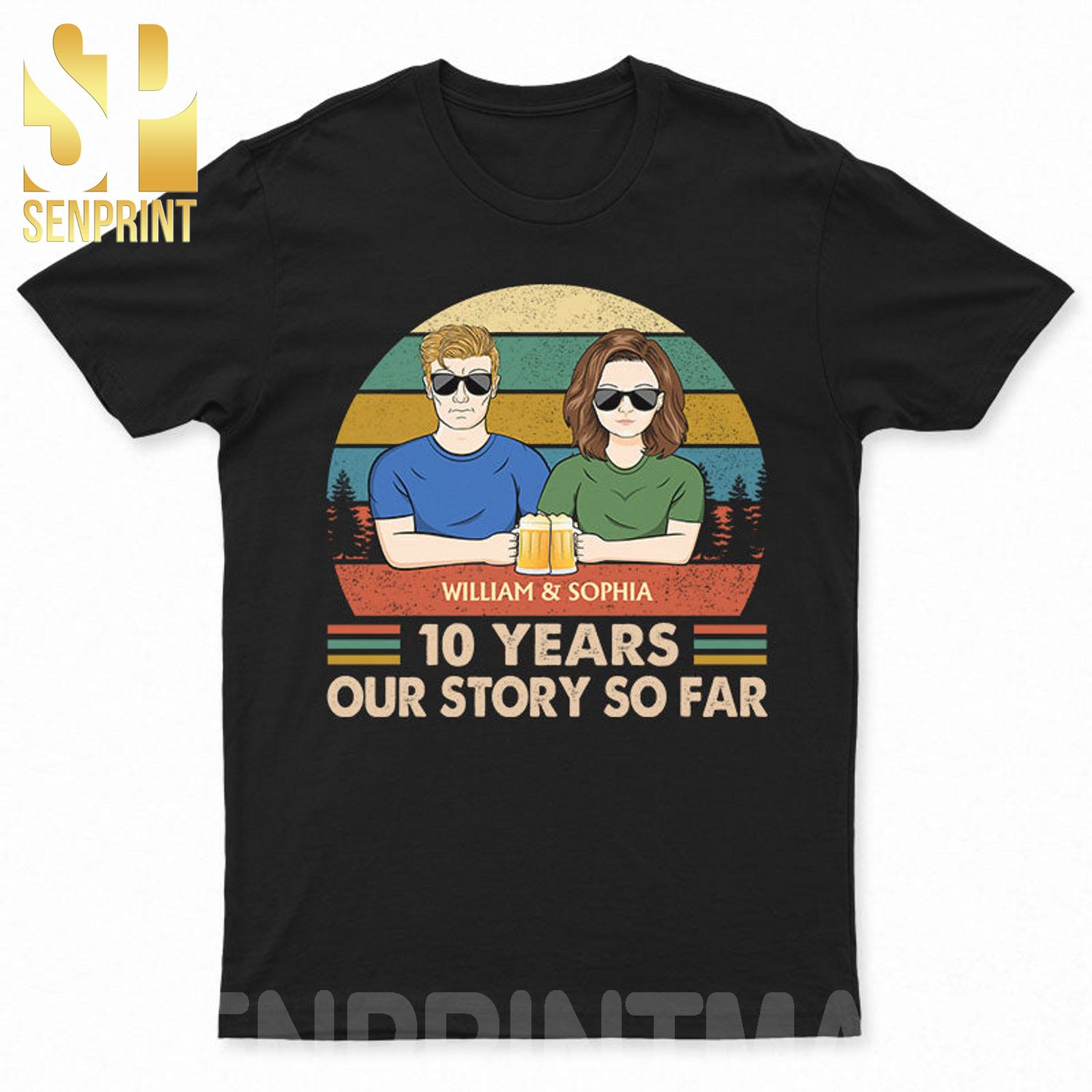 Our Story So Far – Anniversary Gift For Couples – Personalized Custom Tshirt