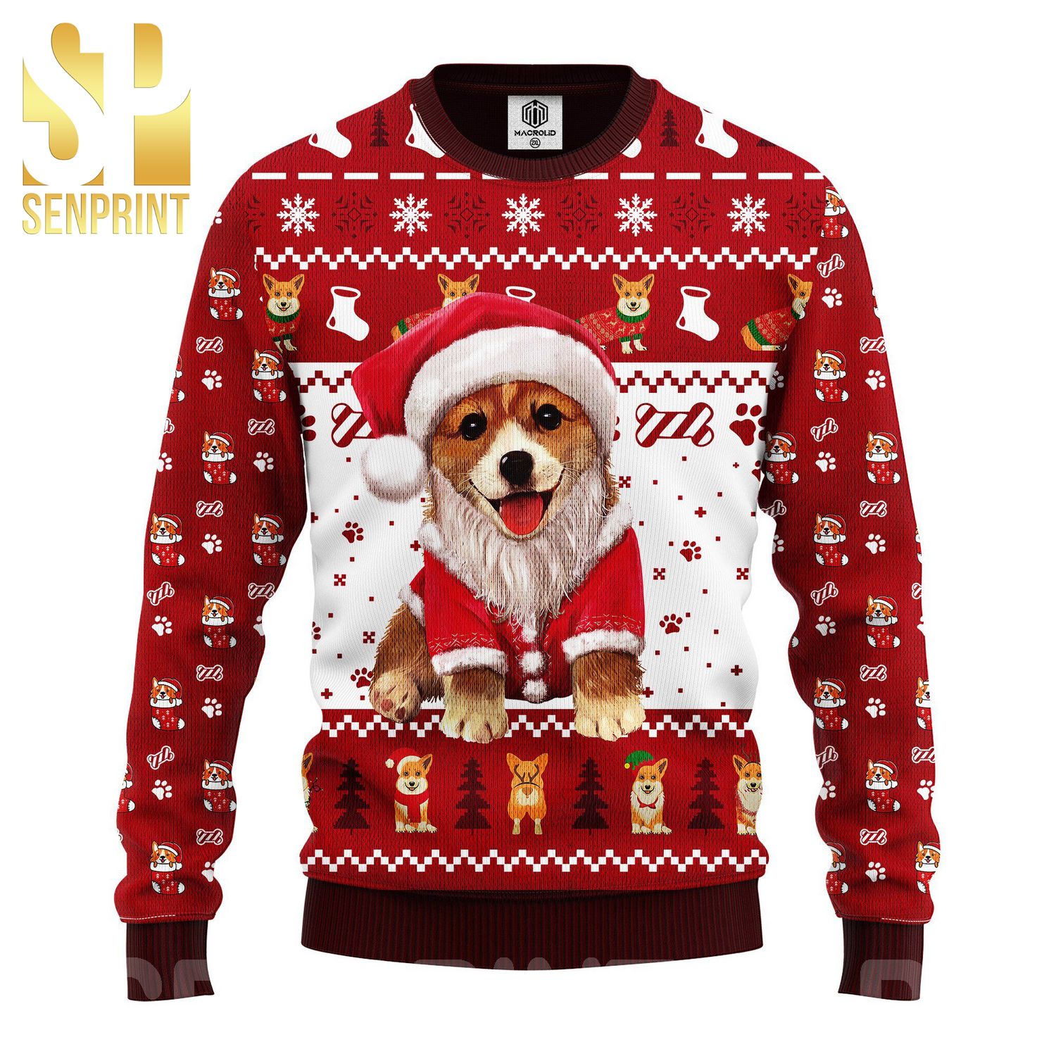 Corgi Noel Cute Christmas Ugly Christmas Wool Knitted Sweater