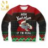 Amazing Bigfoot Ugly Christmas Wool Knitted Sweater