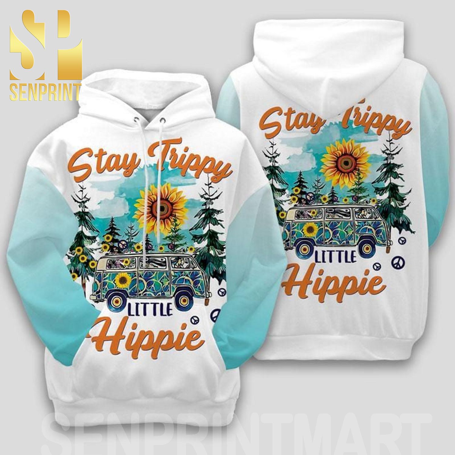 Stay Trippy Little Hippie Van Camping Love Full Print Shirt