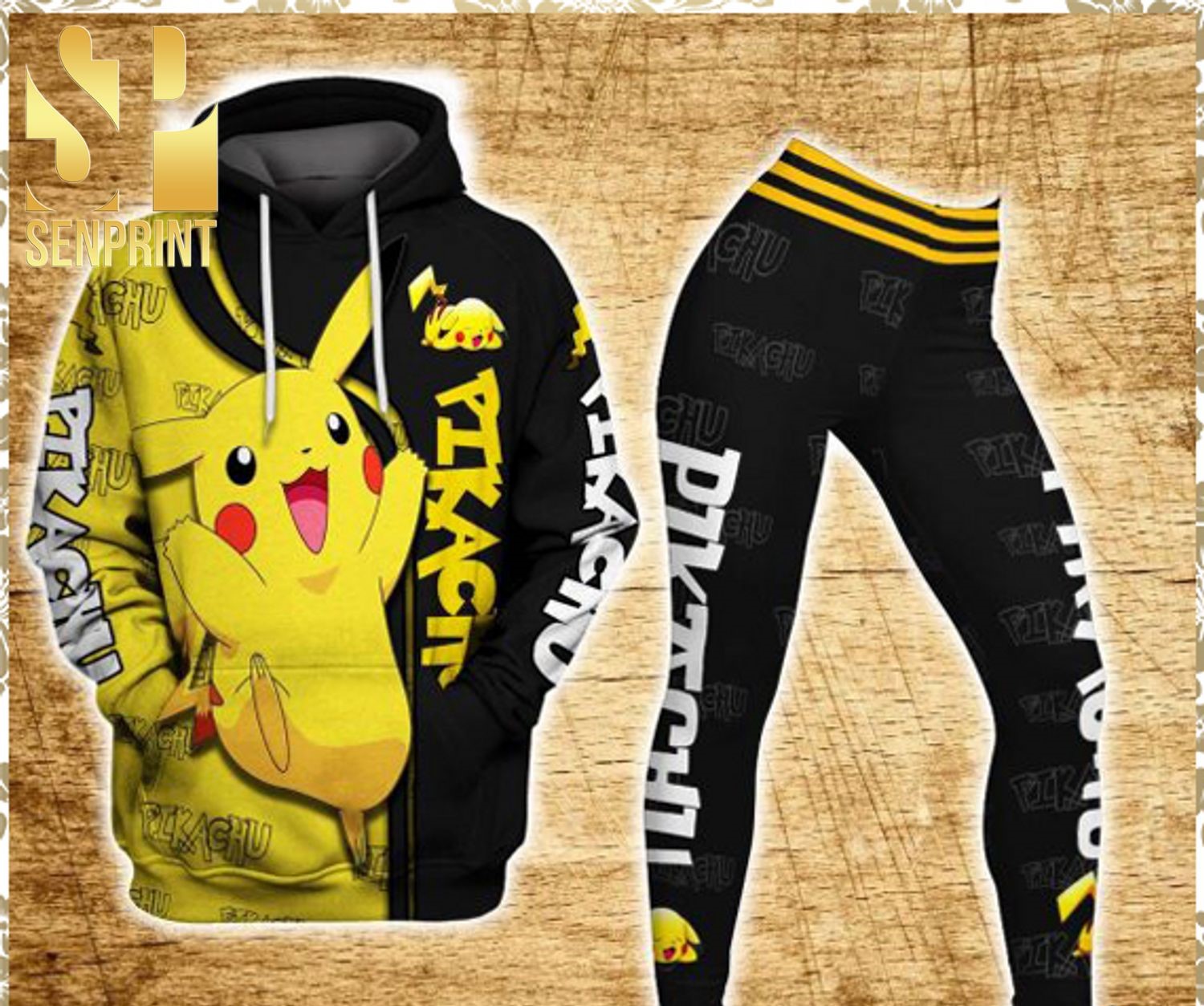 Anime Pokemon Pikachu Hoodie Leggings