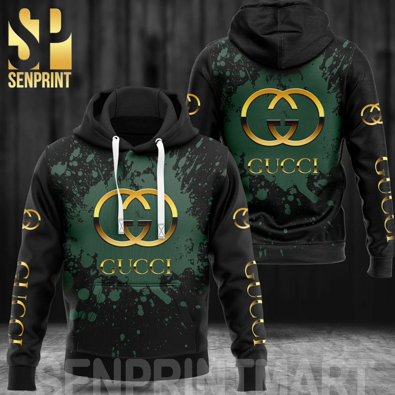 functie Uitstekend Concreet Gucci Symbol Luxury Branding All Over Print Shirt - Senprintmart Store
