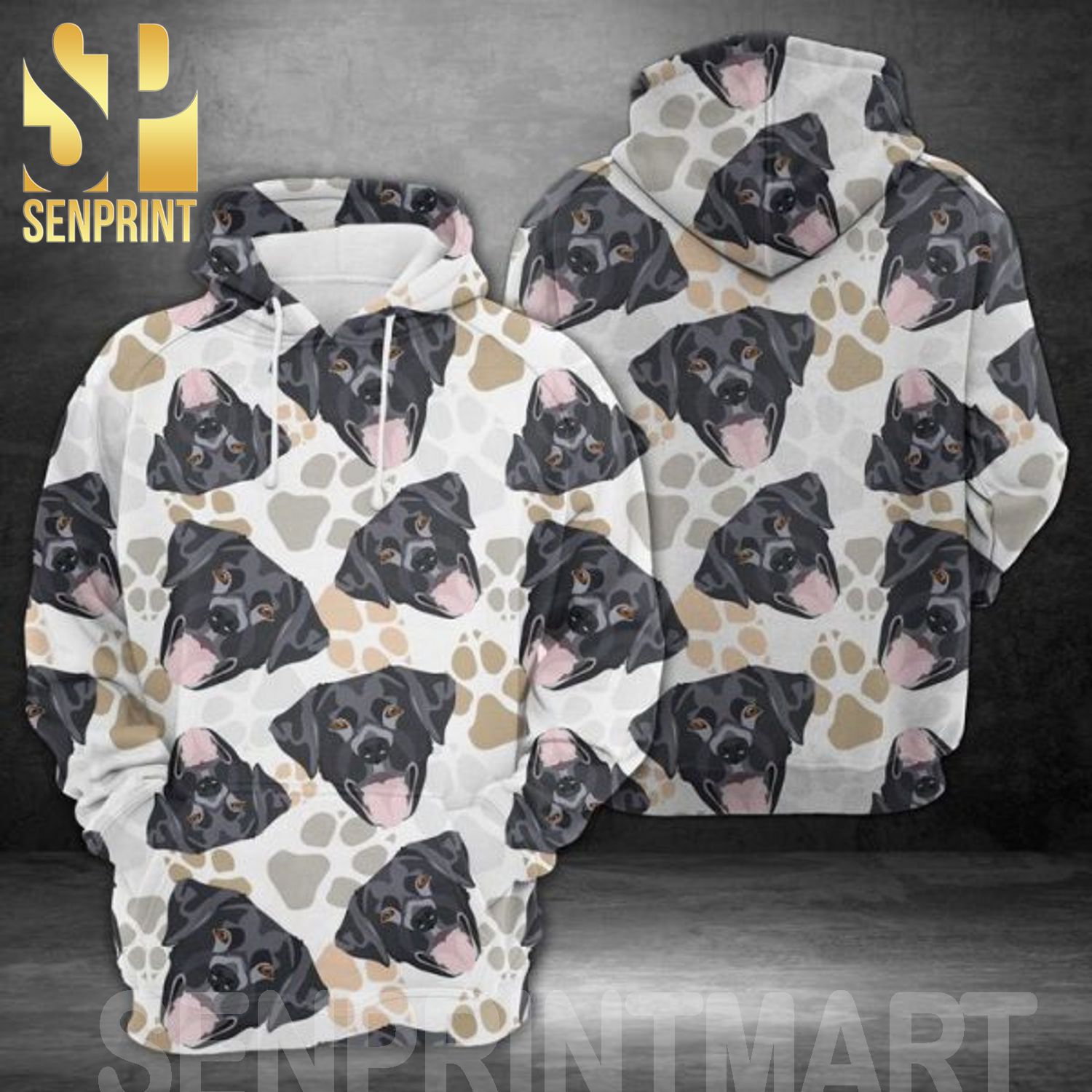 Dog Paws Black Labrador 3D All Over Print Shirt