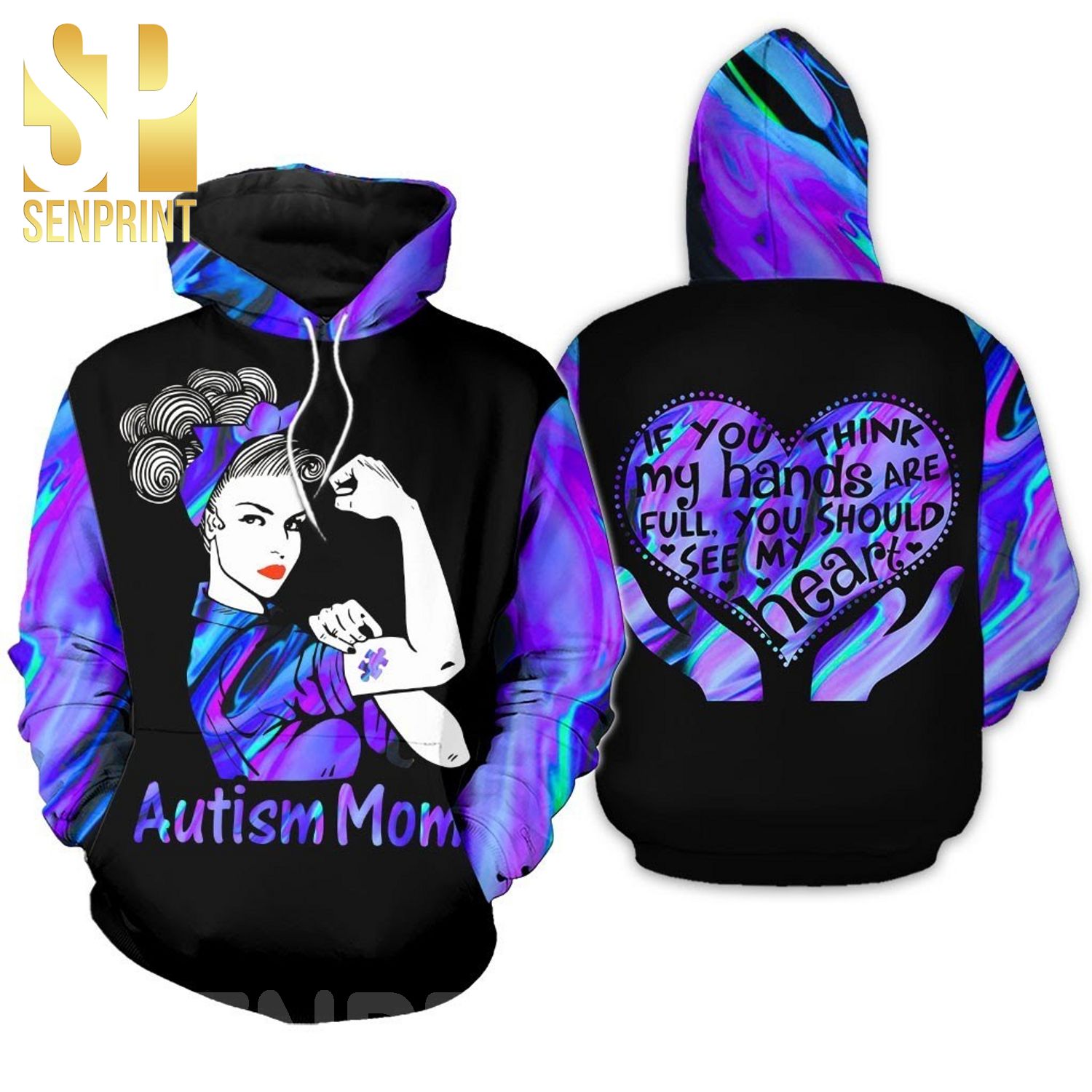 Autism Mom Autism Awareness Day Full Printing Shirt