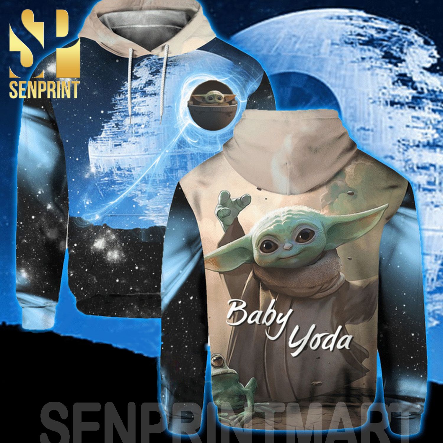 Baby Yoda Cute Star Wars Pattern Full Printing Shirt