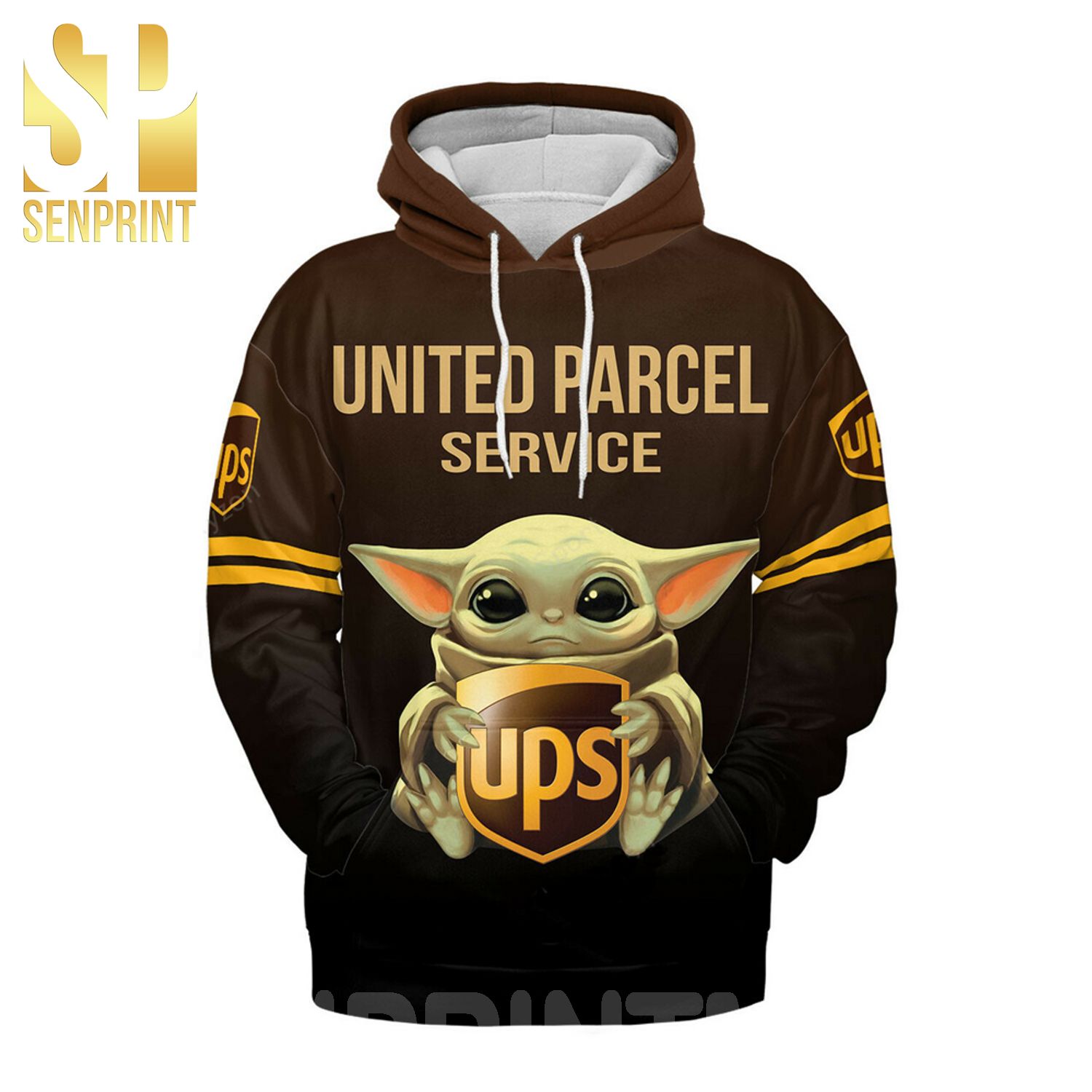 Baby Yoda United Parcel Service UPS Star Wars Pattern 3D Full Printing Shirt