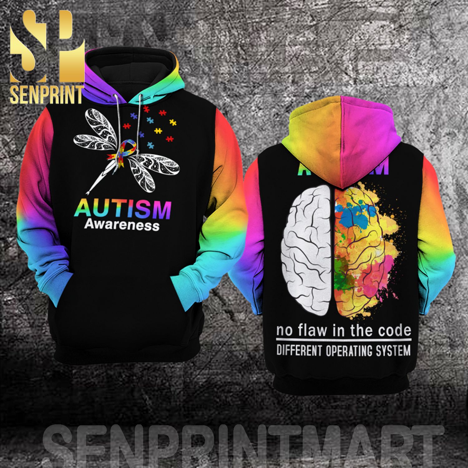 Dragonfly Autism Autism Awareness Day Full Printing Shirt