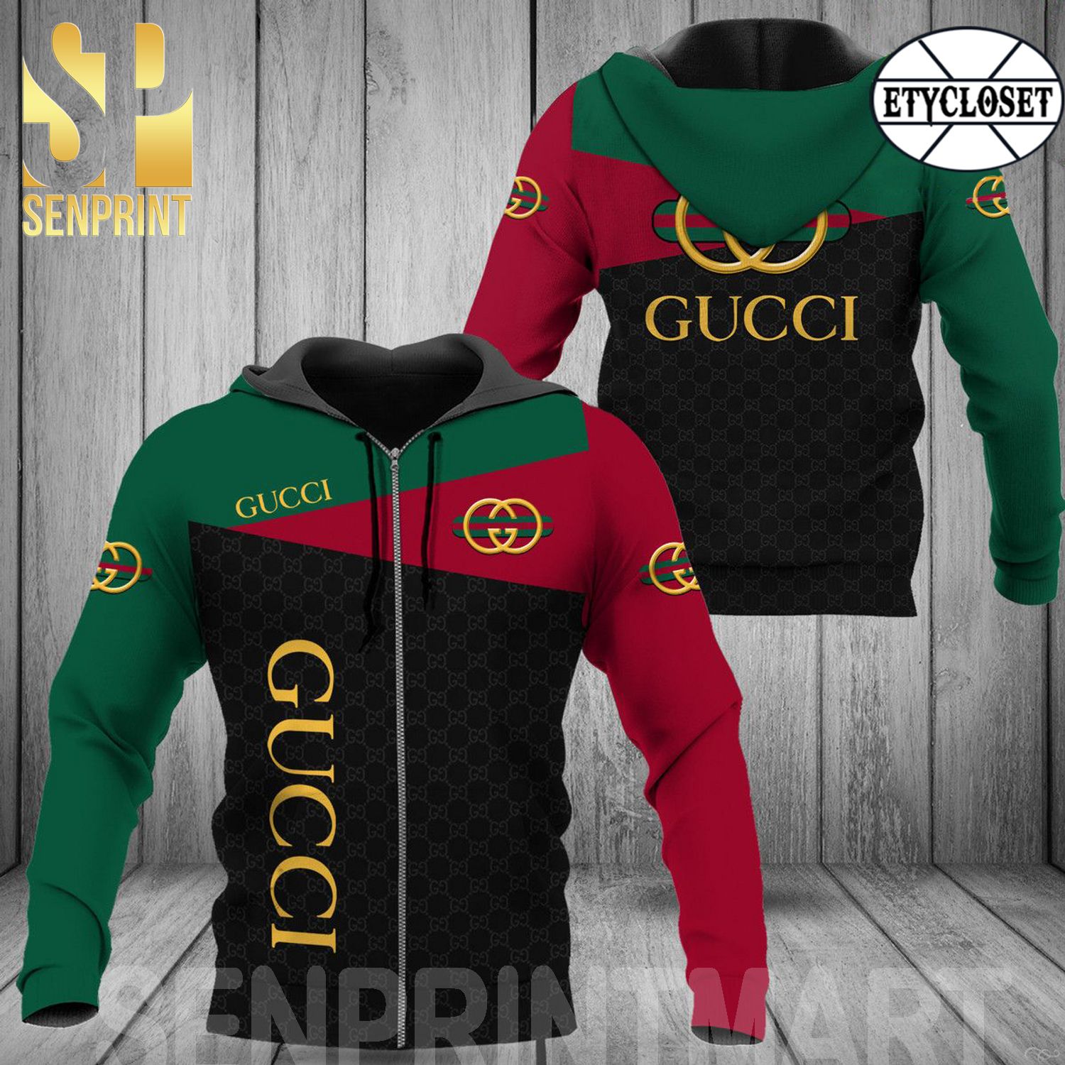 Fashion Gucci Classic Symbol Pattern 3D Full Printed Shirt