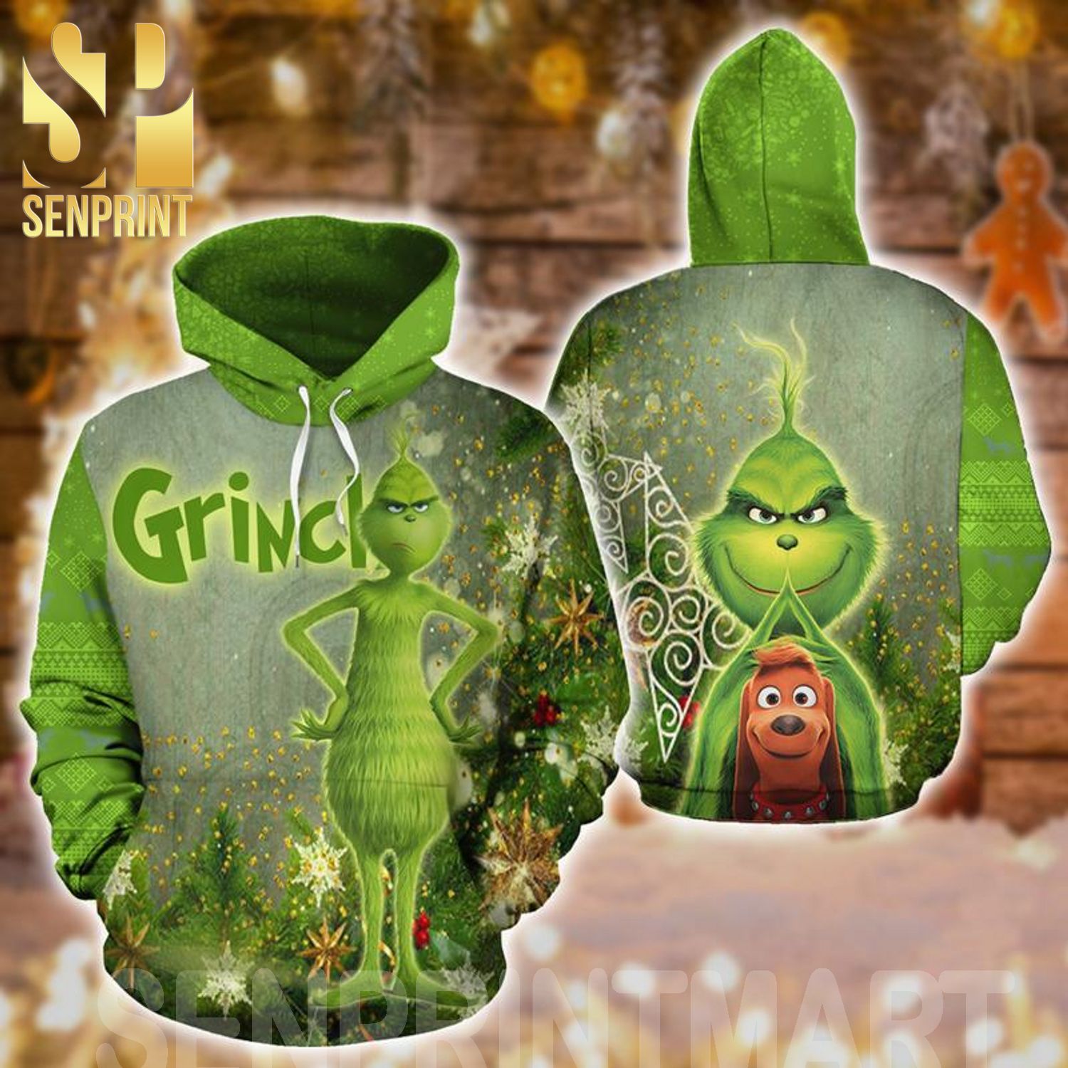 Grinch Christmas Symbol Pattern Disney Gifts Full Printing Shirt
