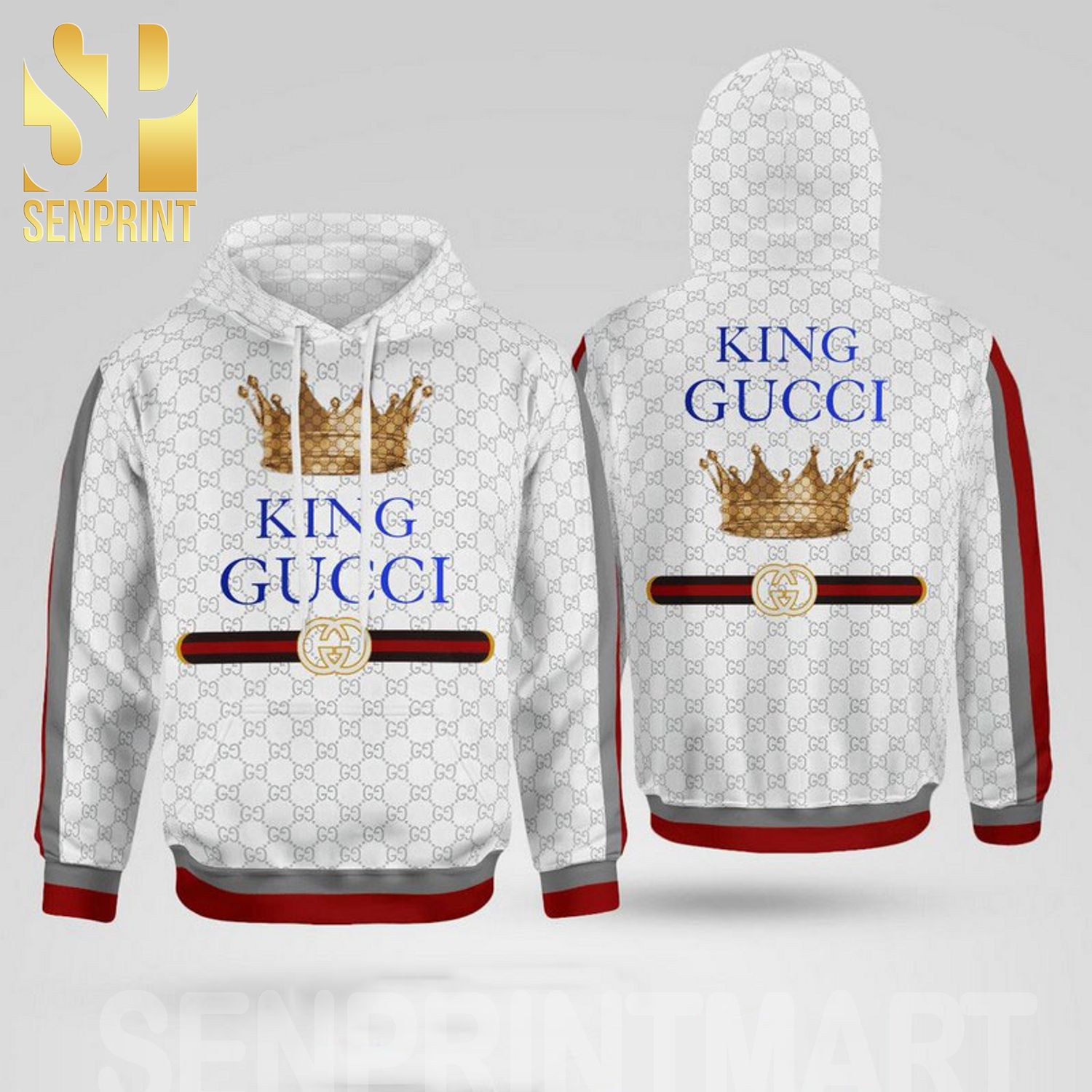 Gucci King Classic Symbol Pattern Full Printed Shirt