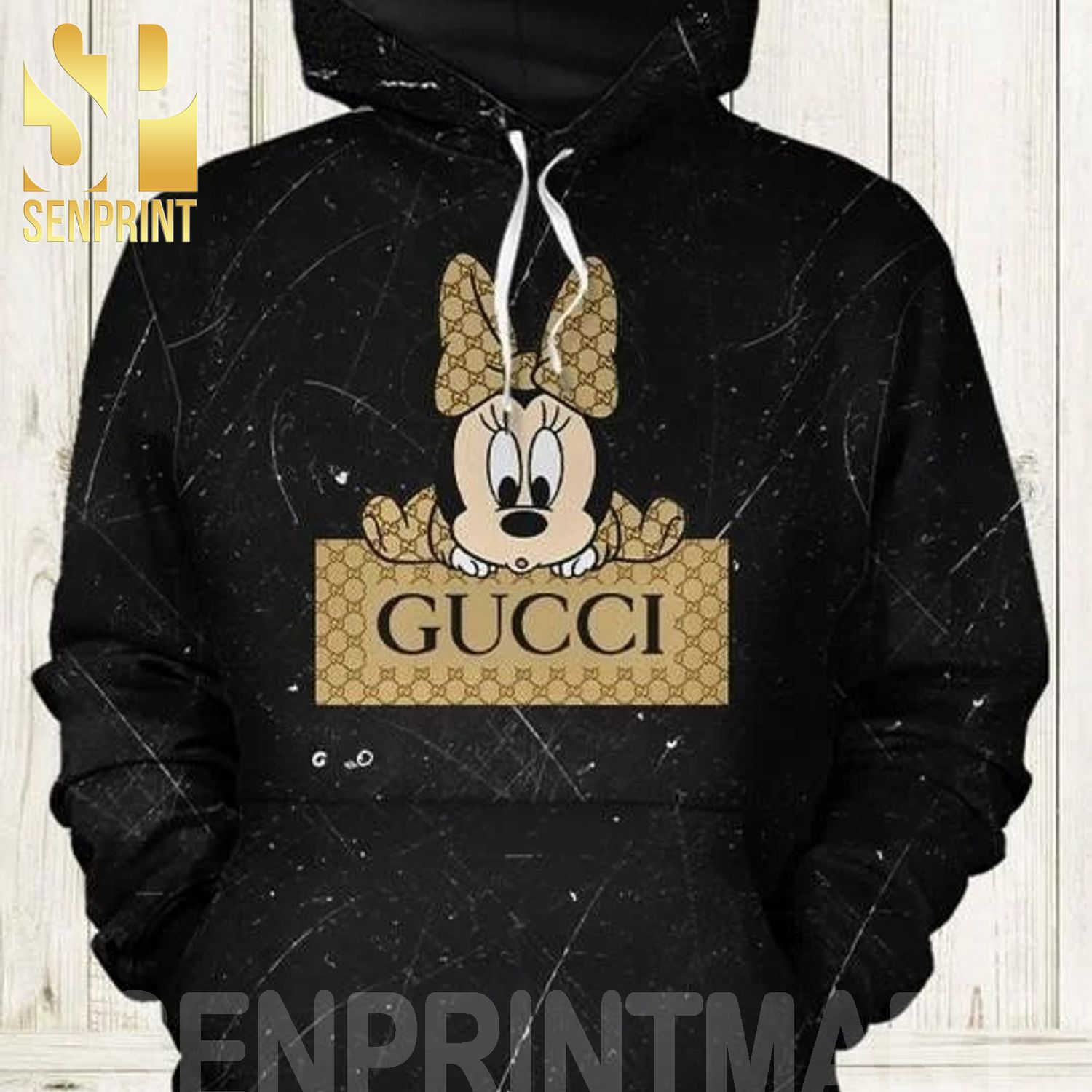 Gucci Minnie Mouse Classic Symbol Pattern Full Printing Shirt