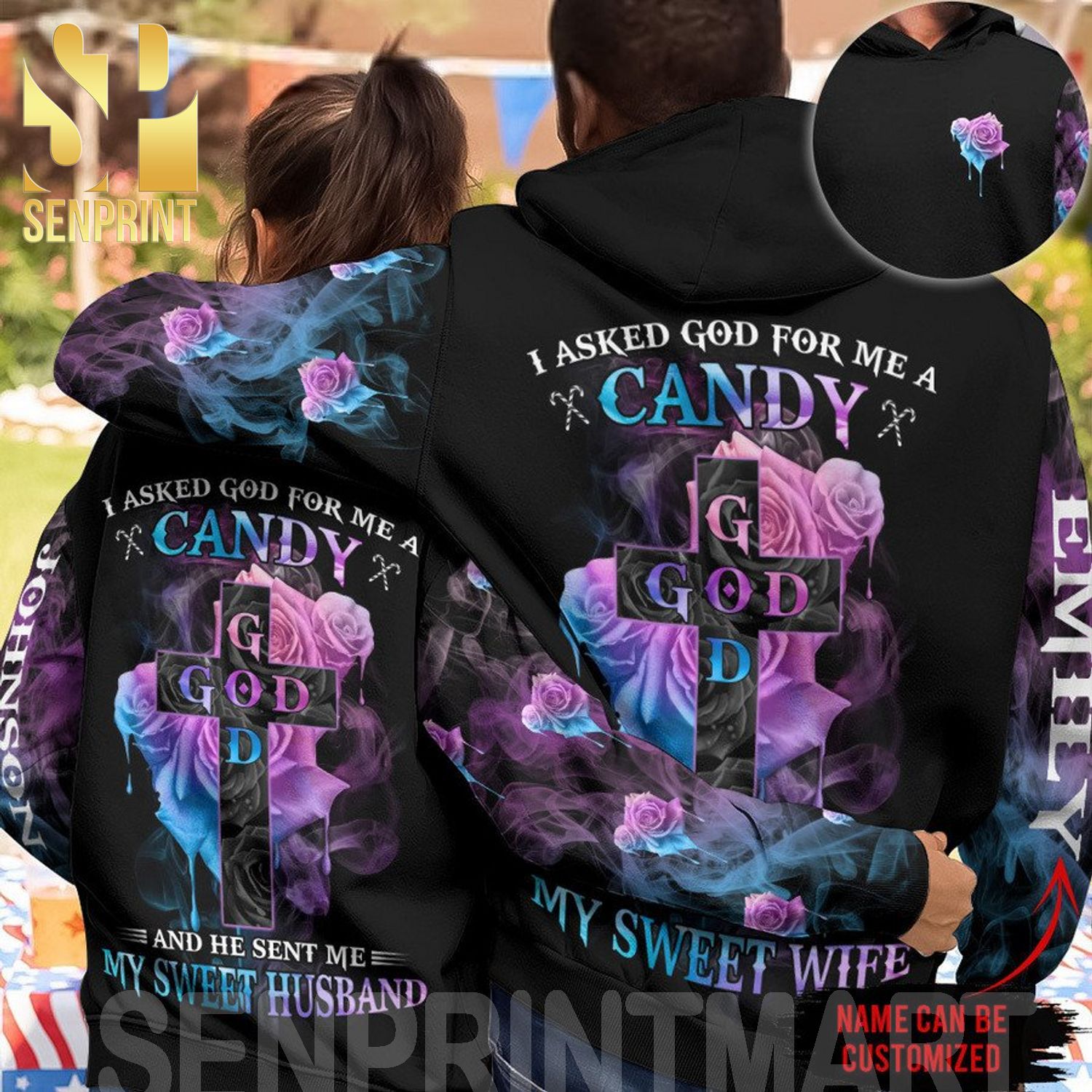 I asked god for me a candy couple 3D Full Printing Shirt