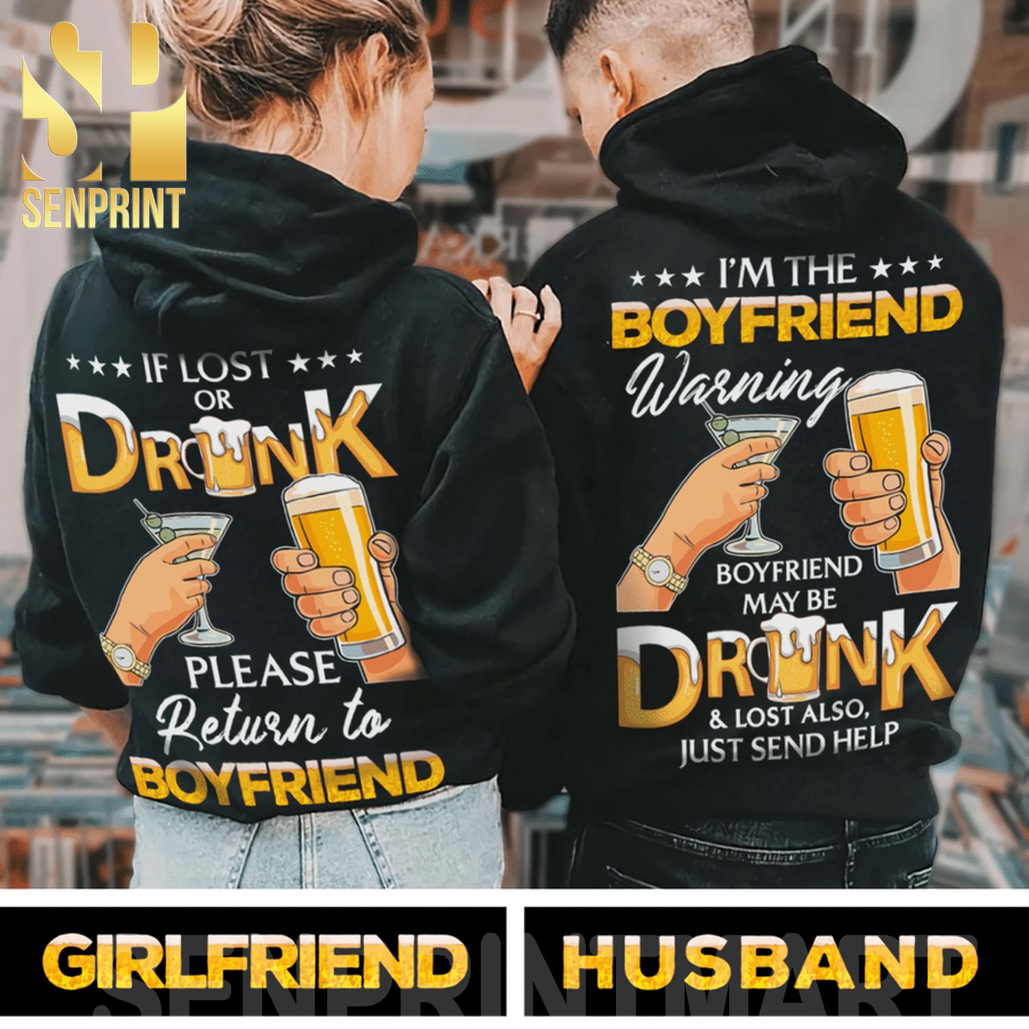 If lost or drink couple set 3D Full Printing Shirt