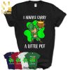 Cute Shamrock Four Leaf Clover Hat Volleyball St Paddys Gift Shirt
