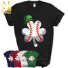 Four Leaf Clover Baseball Player Shamrock St Paddys Day Gift Shirt