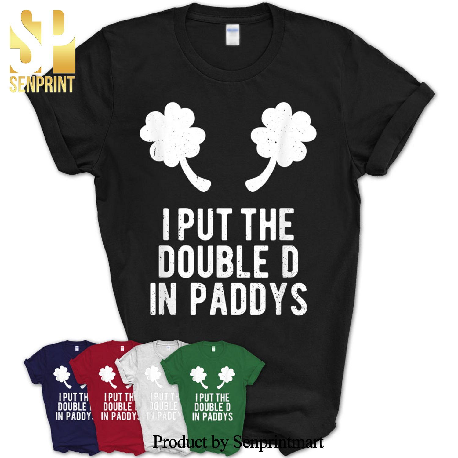 Four Leaf Clover St Paddys Day Design Shirt