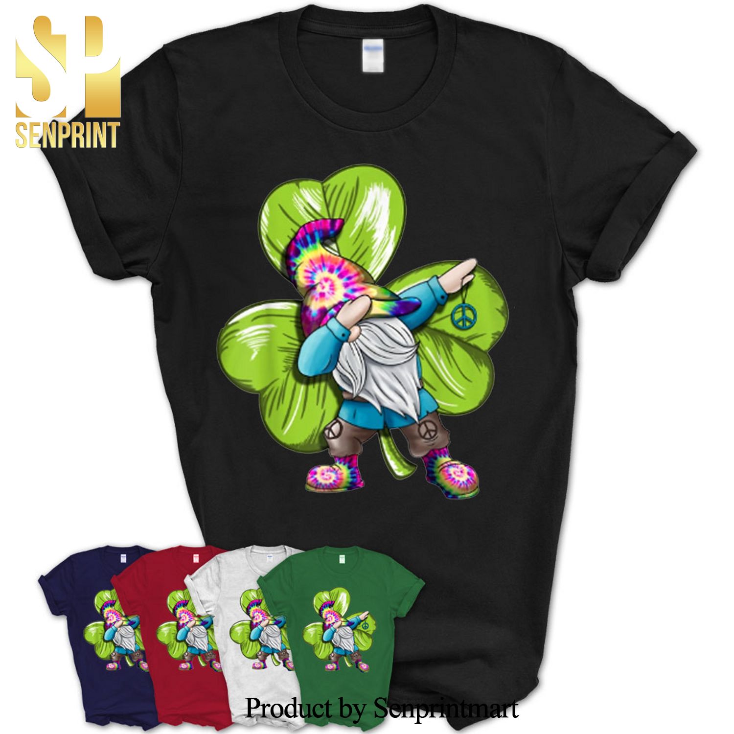 Hippie Gnomes Shirt Lucky Gnome Dabbing St Patricks Day Gift Shirt