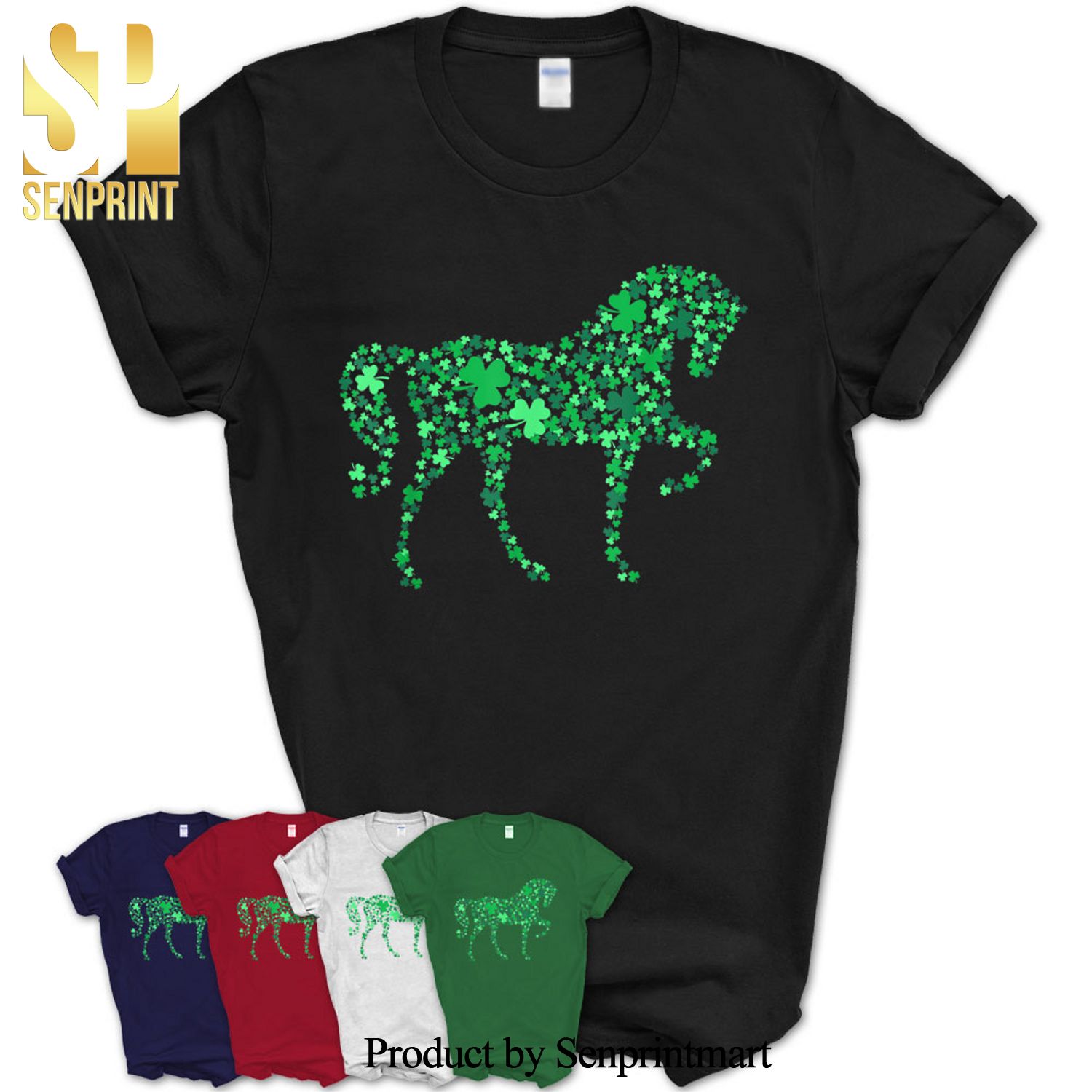 Horse Shamrocks Three-Leaf-Clover St Patrick Day Gifts Shirt