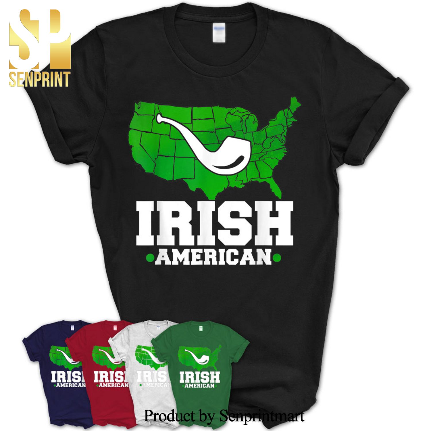 Humorous Irish And American Artwork Shirt