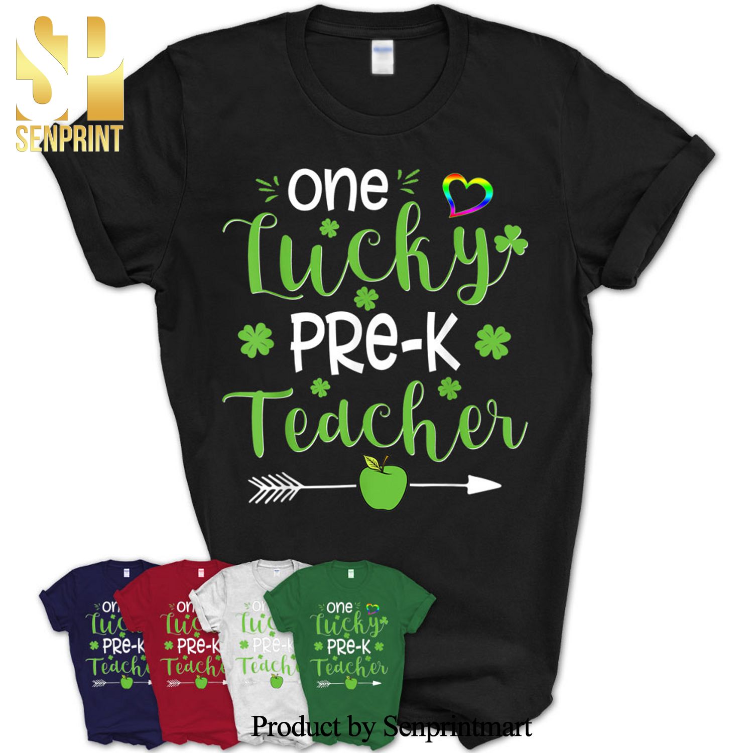 One Lucky Pre-K Teacher Shirt St Patricks Day Irish Gift Shirt