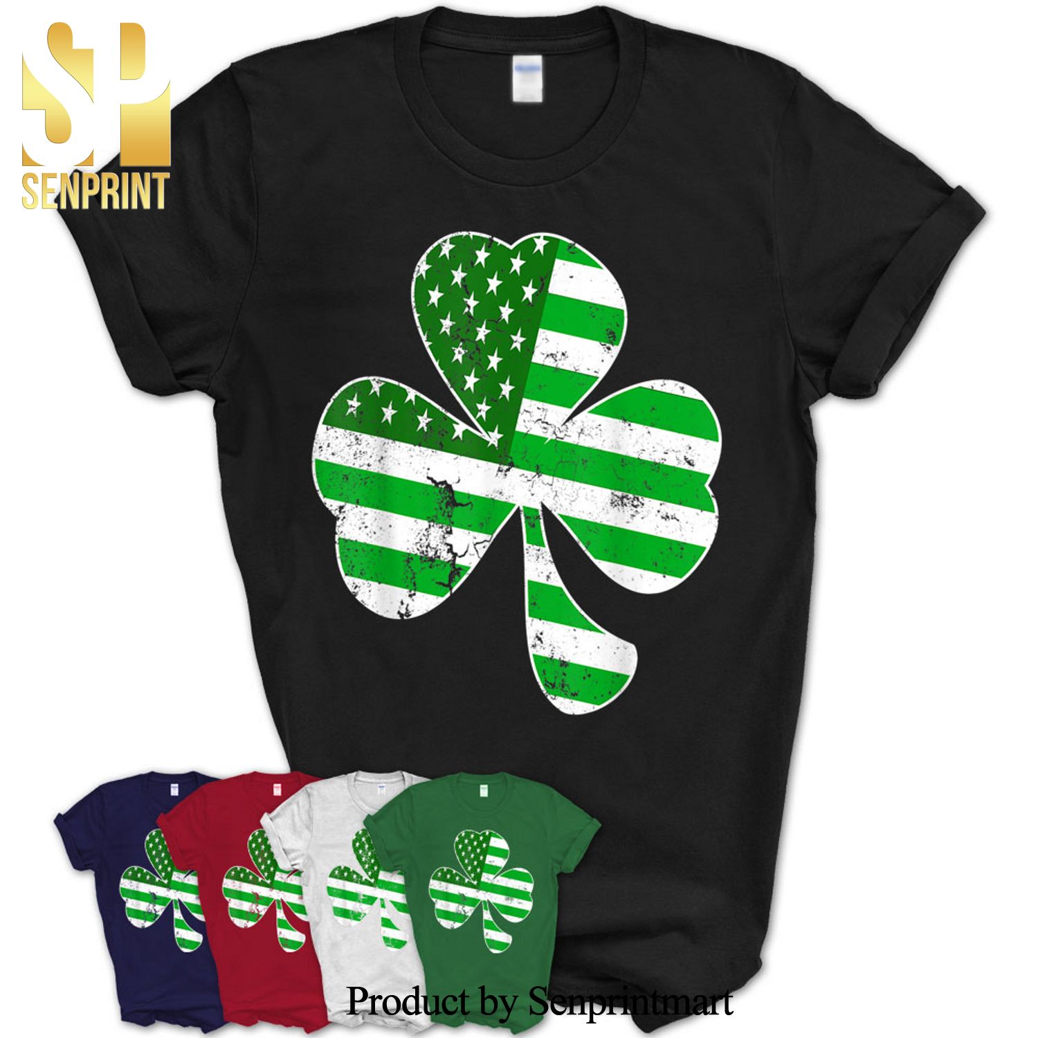 Saint Patrick’s Day Irish American Shamrock Mens Womens Kids Shirt