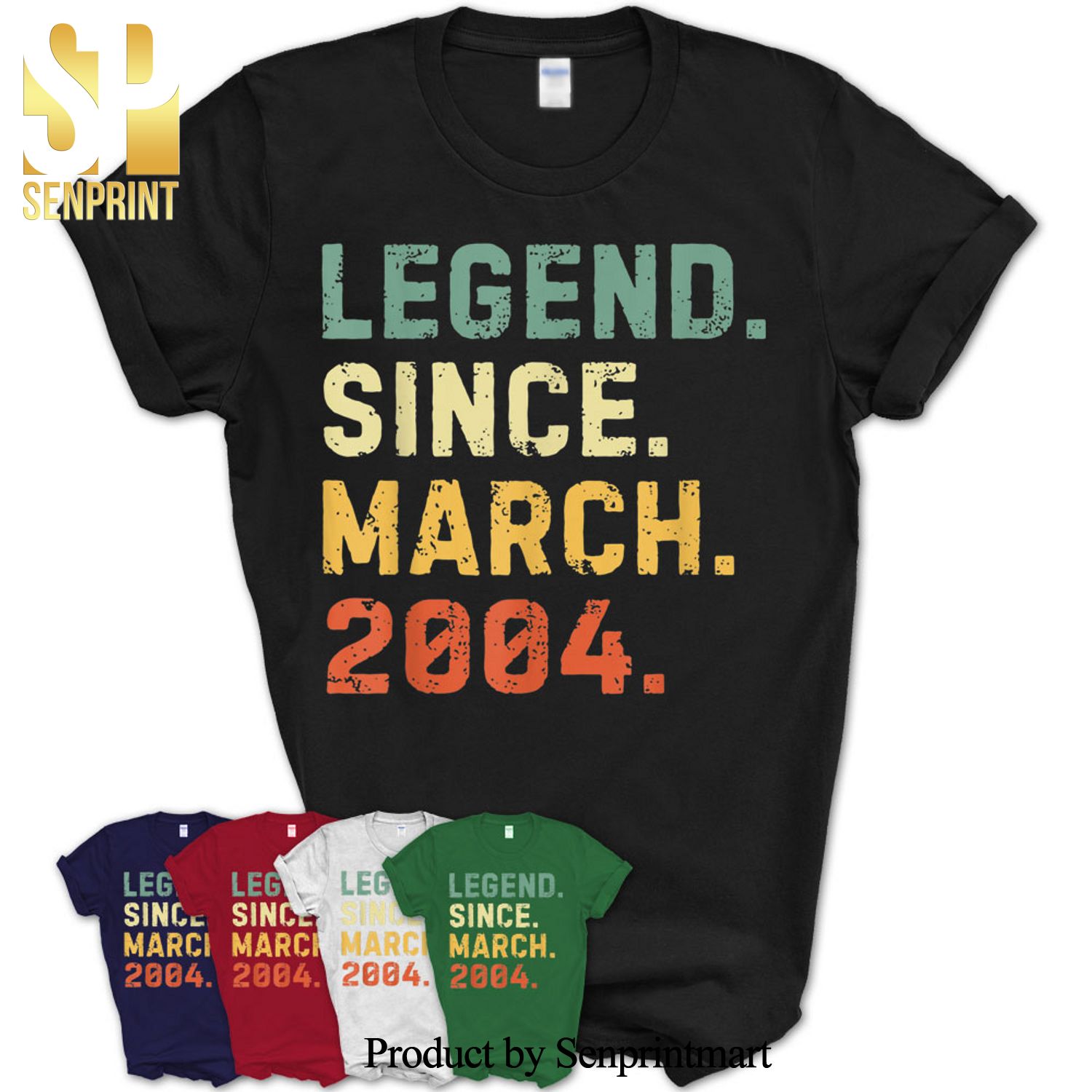 Vintage Retro Birthday 16Th March 2004 Gifts 16 Years Old Shirt