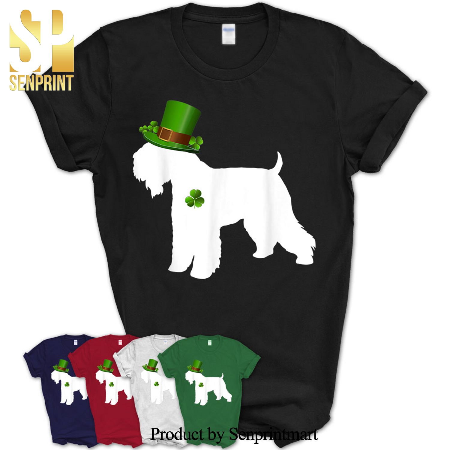 Wheaten Terriers Lucky Clover Shamrock Saint Patrick’s Day Gift Shirt