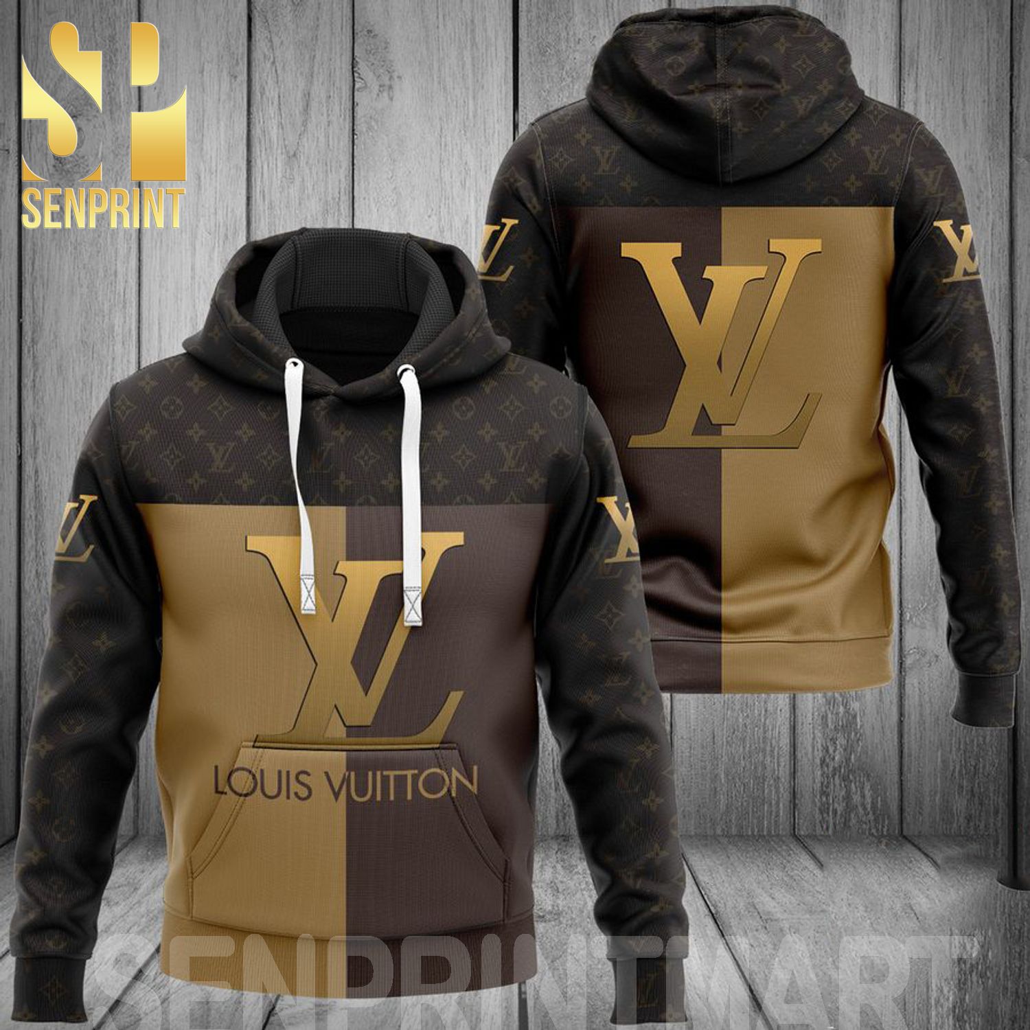 3D Patched Pocket Half Zipped Hoodie  Ready to Wear  LOUIS VUITTON