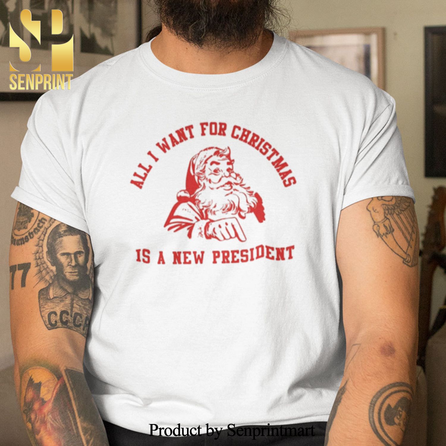 All I Want For Christmas Is A New PresidenGifts Shirt Santa Claus