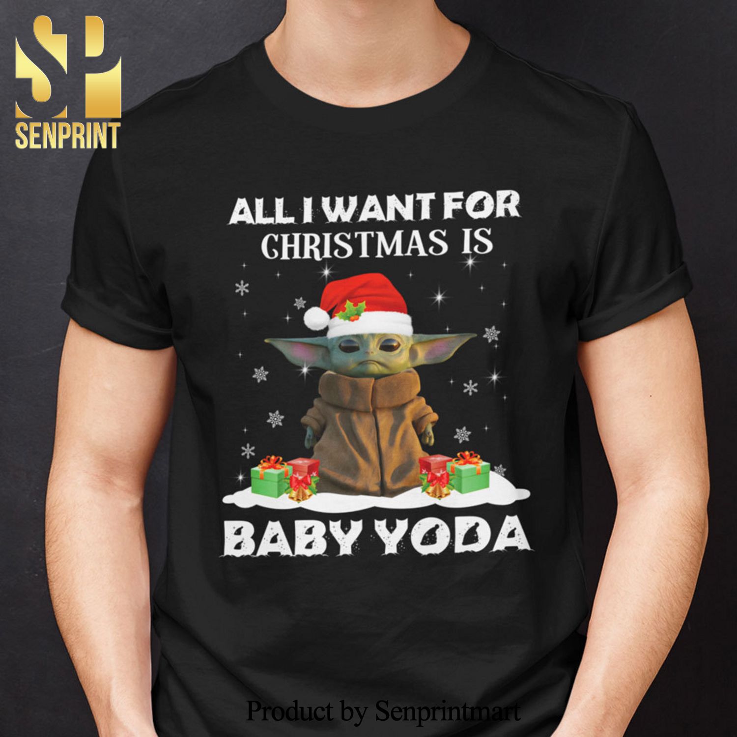 Baby Yoda Christmas Gifts Shirt All I Want For Christmas Is Baby Yoda