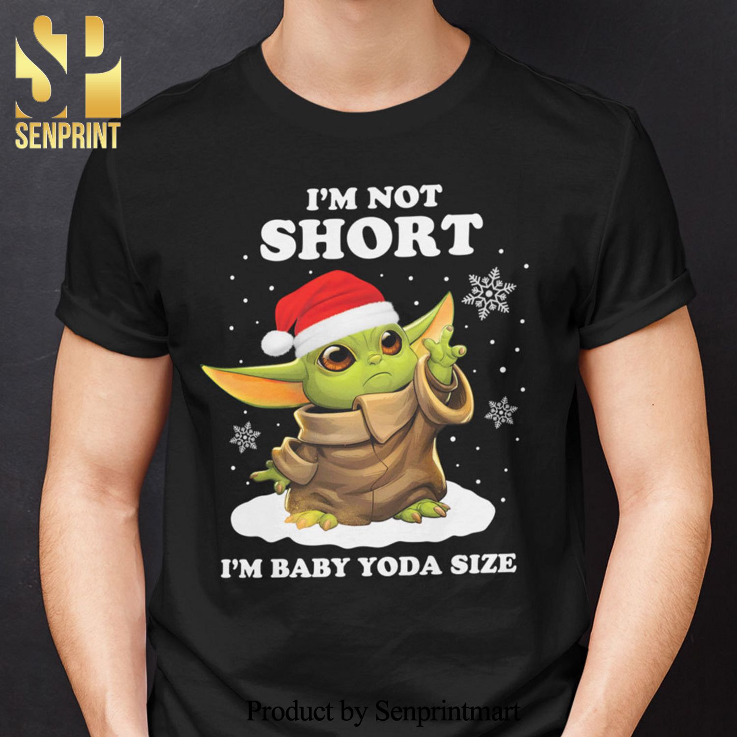 Baby Yoda Christmas Gifts Shirt I’m Not Short