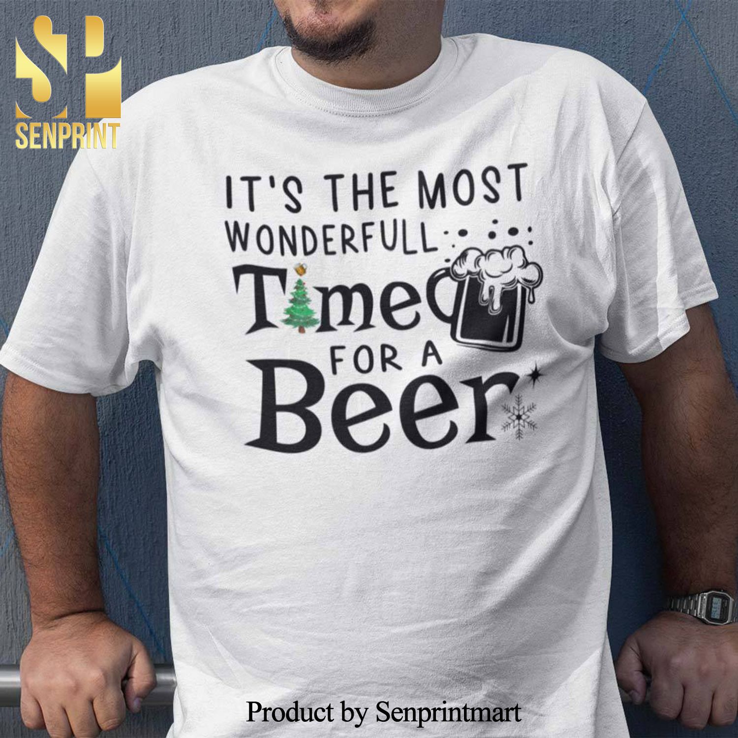 Beer Christmas Tree Christmas Gifts Shirt It’s The Most Wonderfull Time For A Beer
