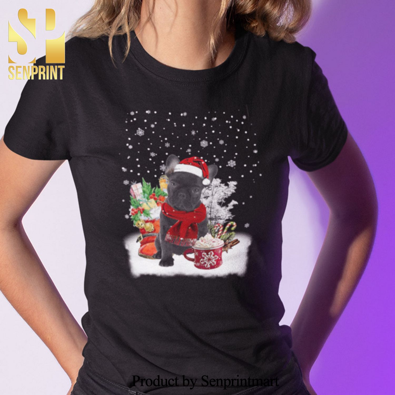 Black French Bulldog Dog Christmas Gifts Shirt French Bulldog Lovers