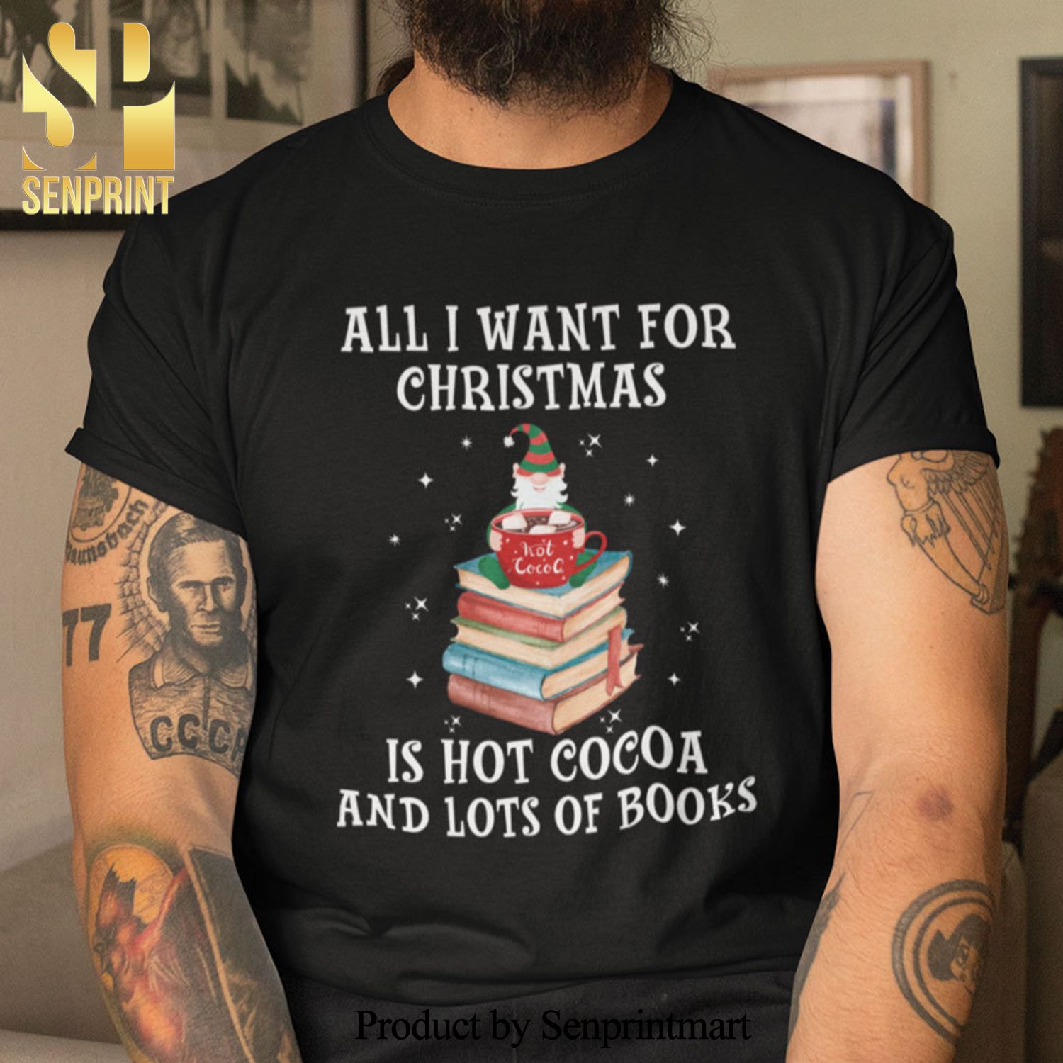 Book Christmas Tree Christmas Gifts Shirt All I Want For Christmas