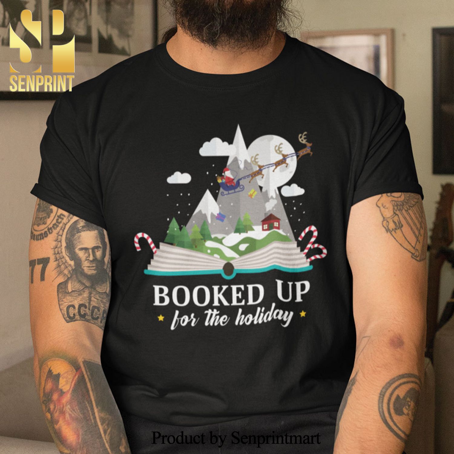 Book Christmas Tree Christmas Gifts Shirt Booked Up For The Holiday