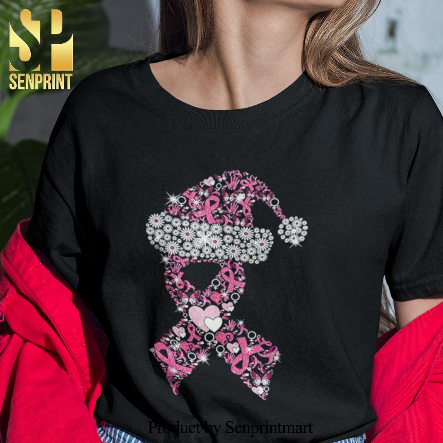 Breast Cancer Ribbon Christmas Gifts Shirt