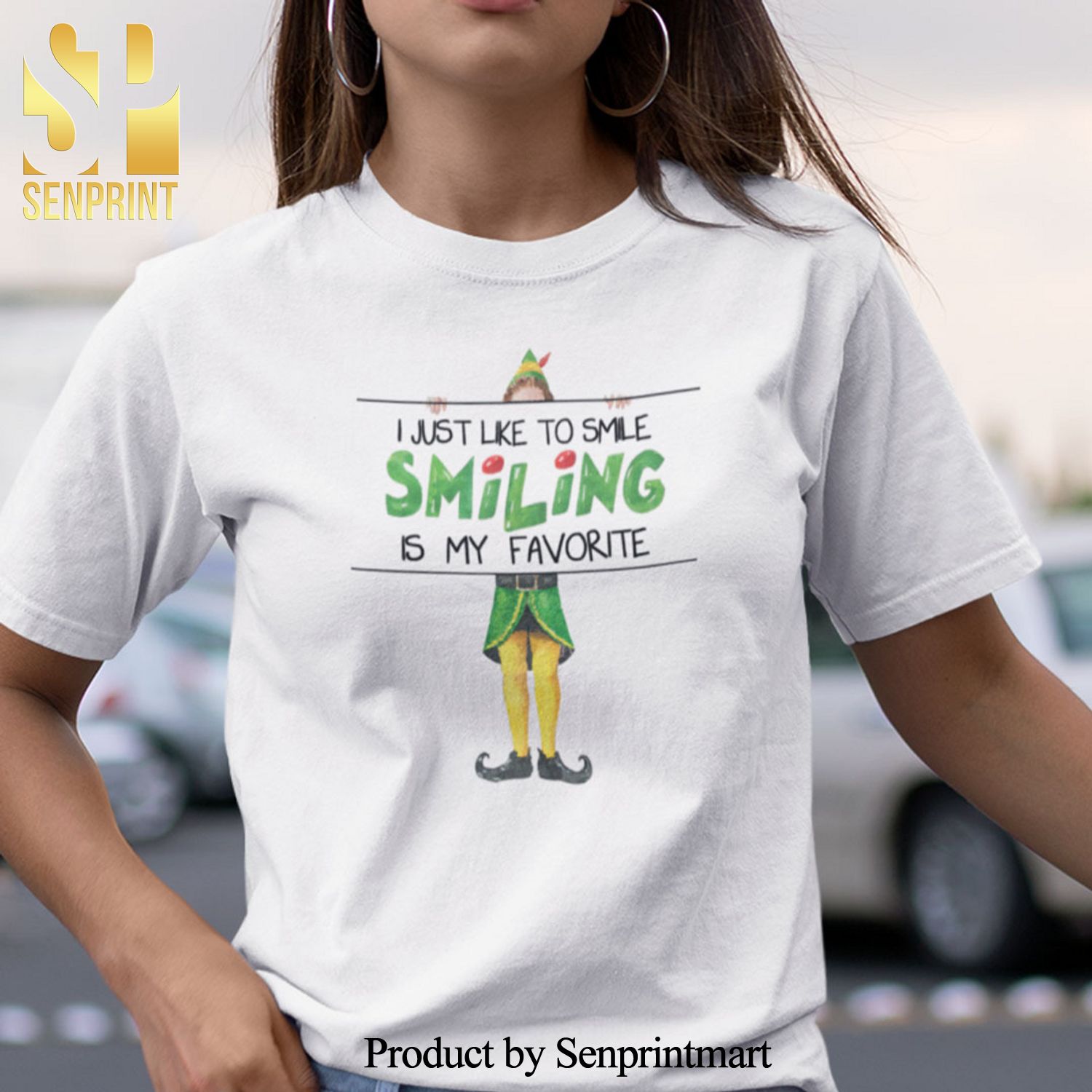 Buddy The Elf Christmas Gifts Shirt Smiling Is My Favourite