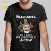 Christmas Cow Christmas Gifts Shirt Dear Santa I Try To Be Good