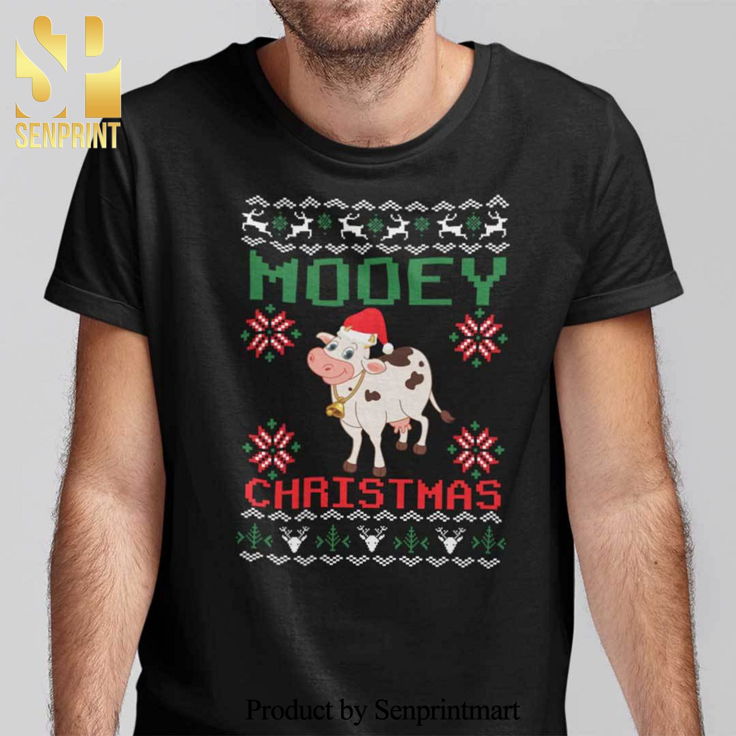 Christmas Cow Christmas Gifts Shirt Mooey Christmas