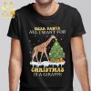 Christmas Giraffe Gifts Shirt Happy Holly Yogu Christmas