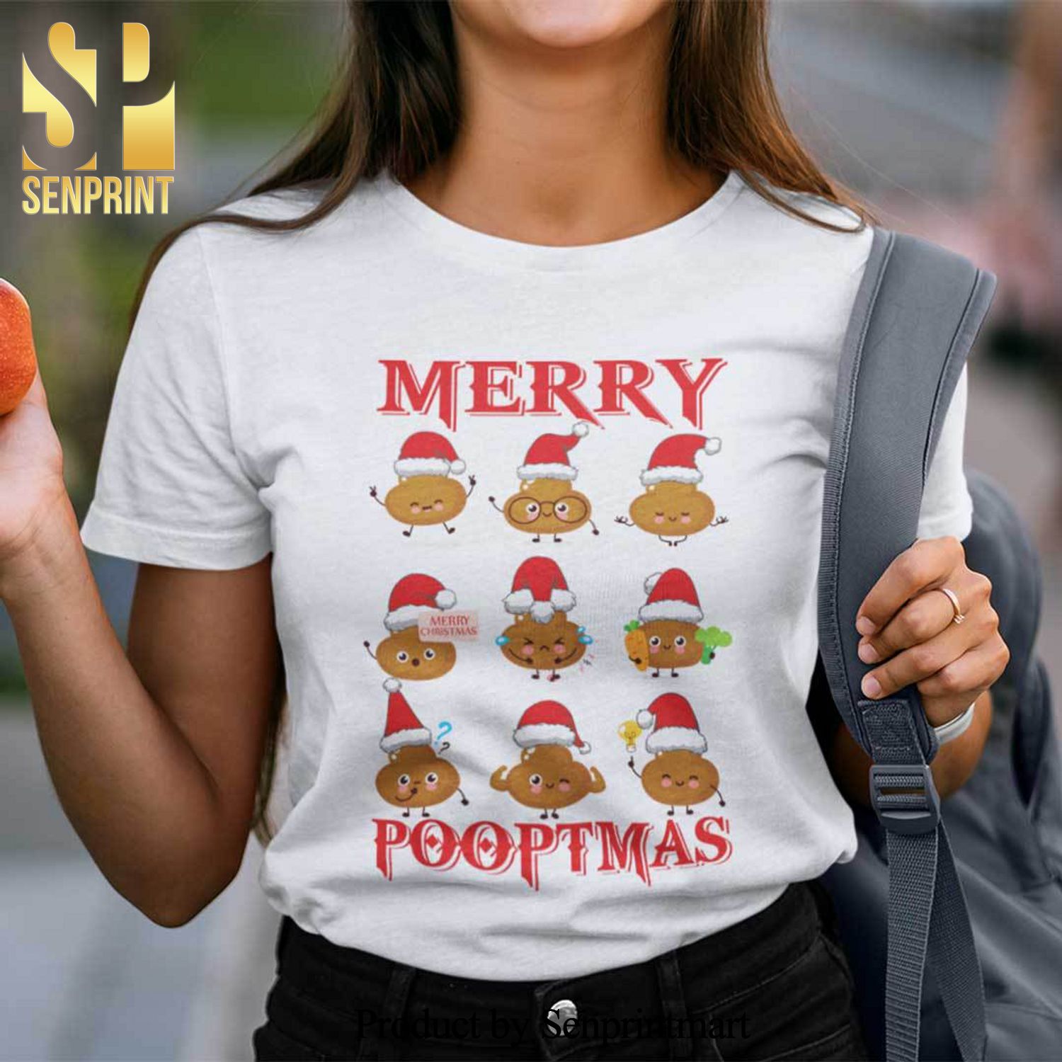 Christmas Poop Emoji Christmas Gifts Shirt Merry Poopmas