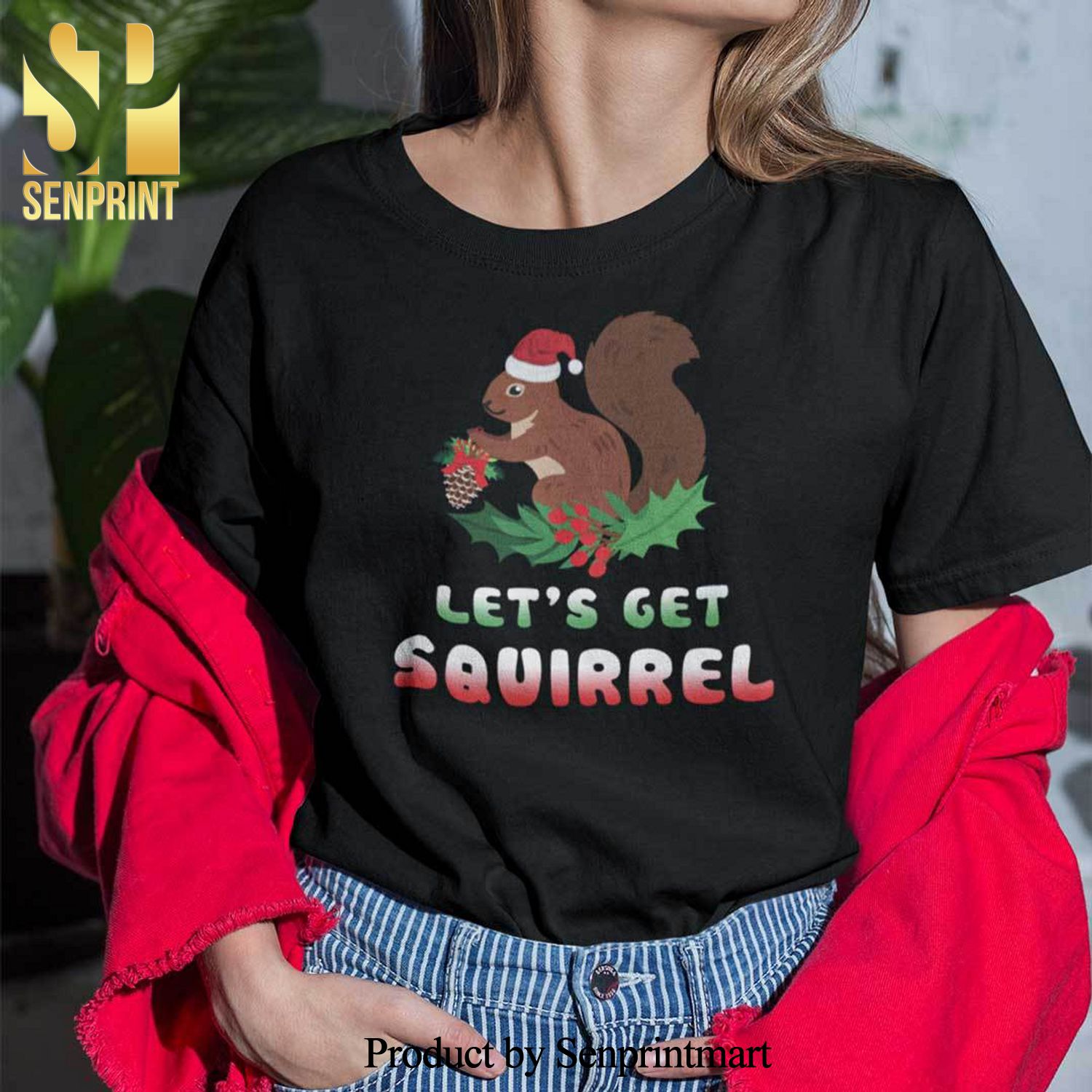 Christmas Squirrel Gifts Shirt Let’s Get Squirrel