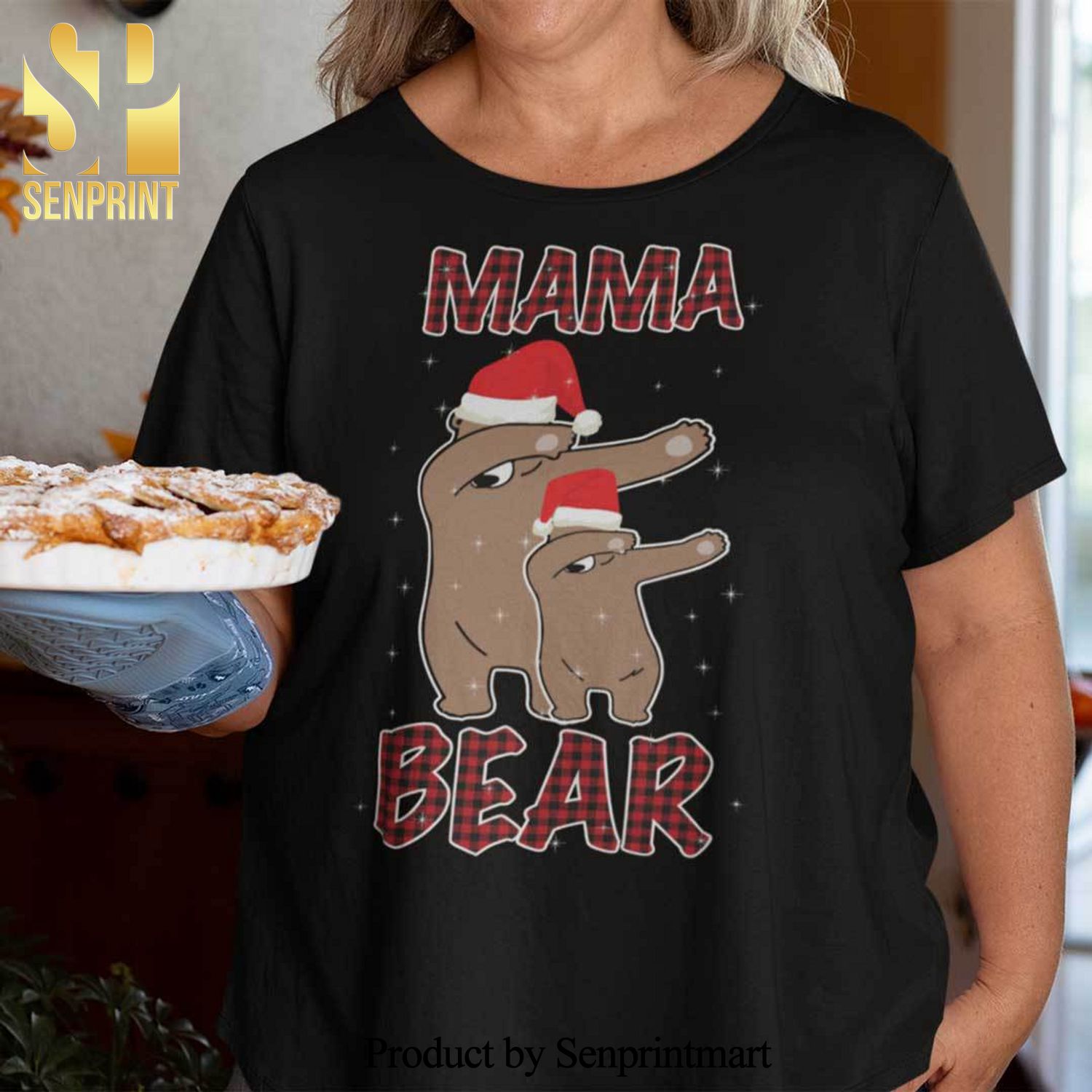 Dabbing Mama Bear Christmas Gifts Shirt