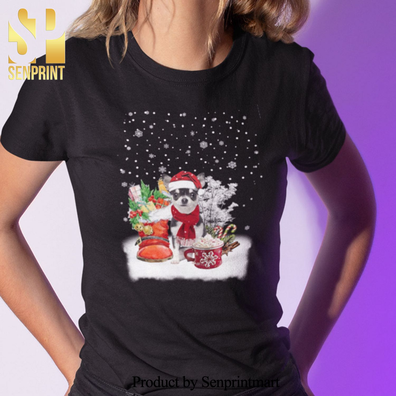 Dog Christmas Gifts Shirt Black Chihuahua Lovers