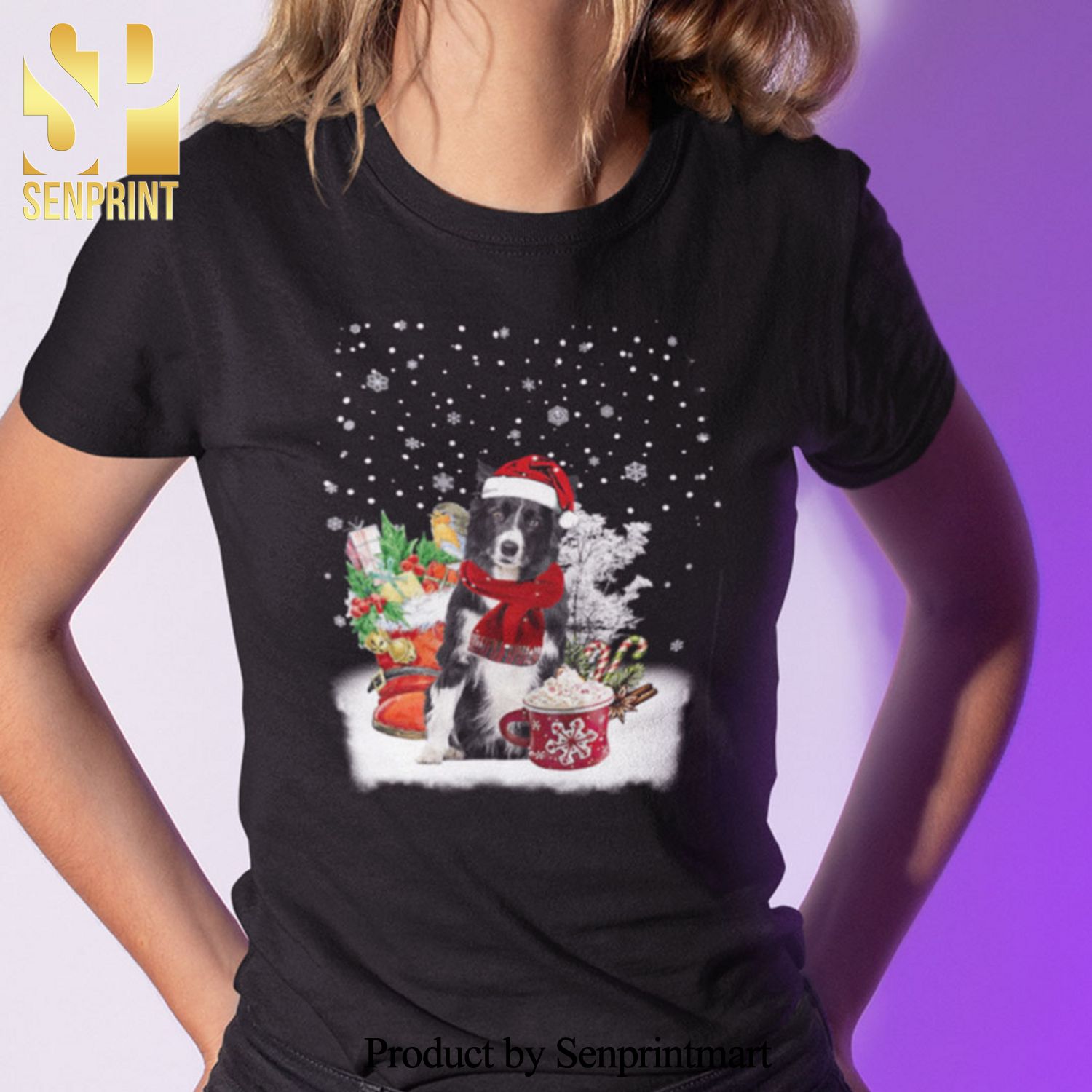 Dog Christmas Gifts Shirt Border Collie Lovers