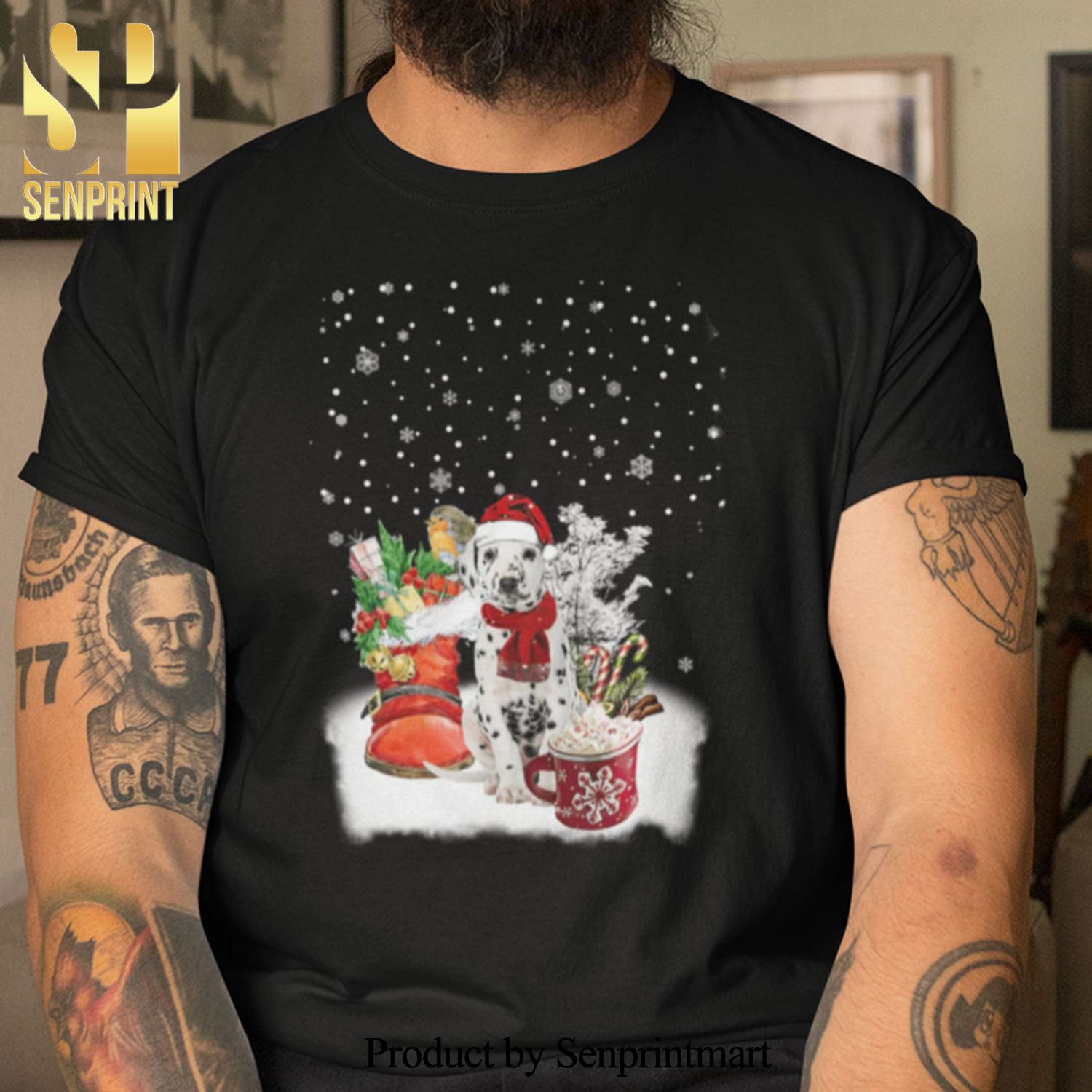 Dog Christmas Gifts Shirt Dalmatian Lovers