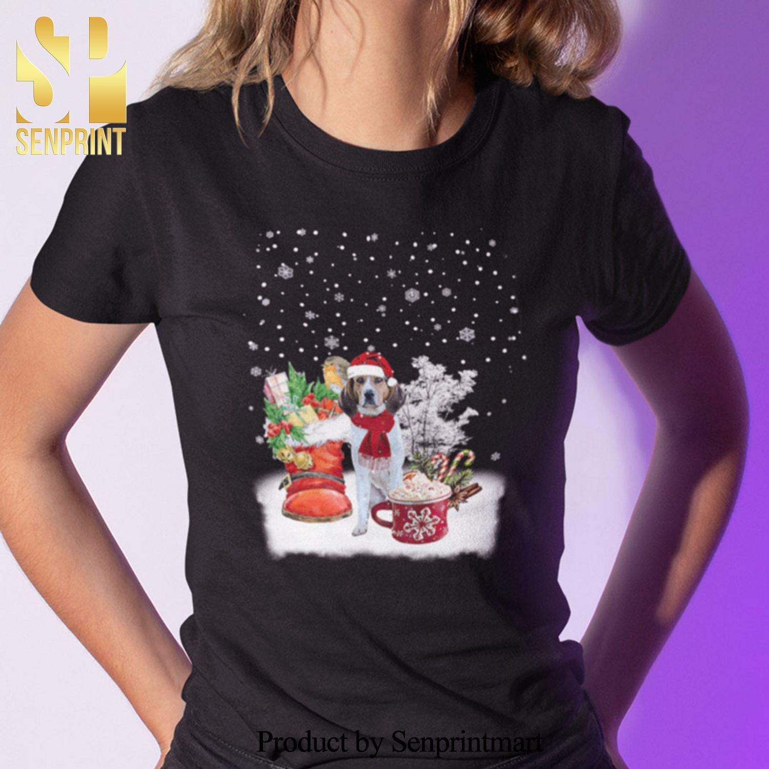 Dog Christmas Gifts Shirt Treeing Walker Coonhound Lovers