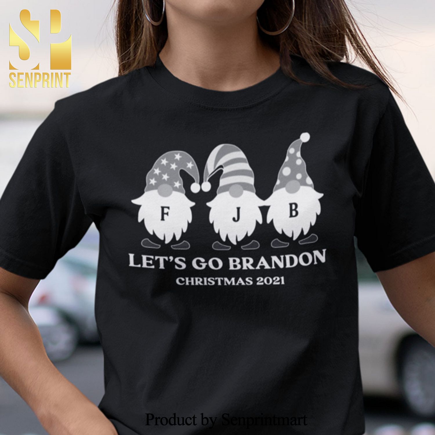 FJB Let’s Go Bradon Christmas Gifts Shirt Fuck Joe Biden Christmas 2021 Gnome