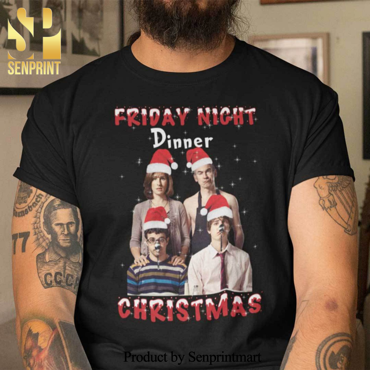 Friday Night Dinner Christmas Gifts Shirt Santa Christmas