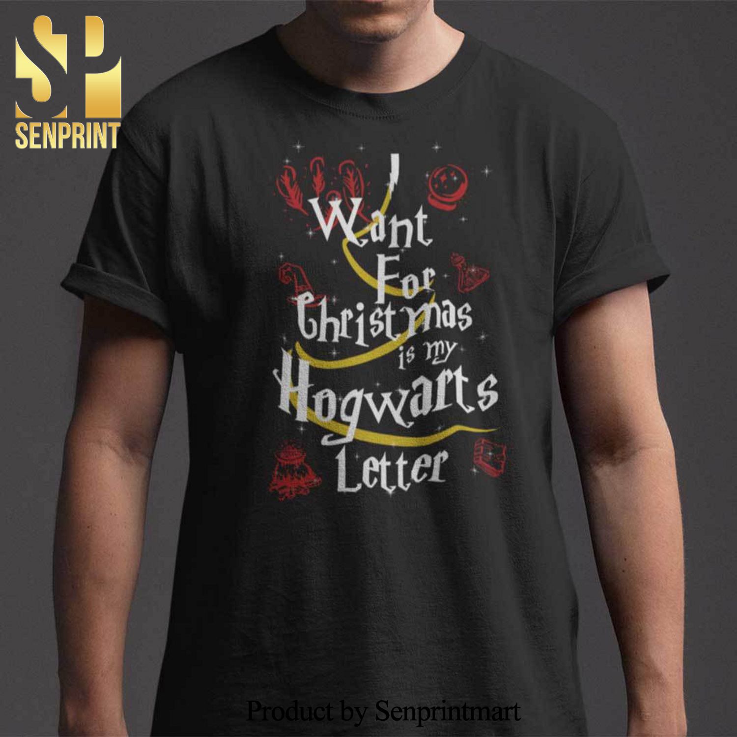 Harry Potter Christmas Gifts Shirt I Want For Christmas Is Hogwarts Letter